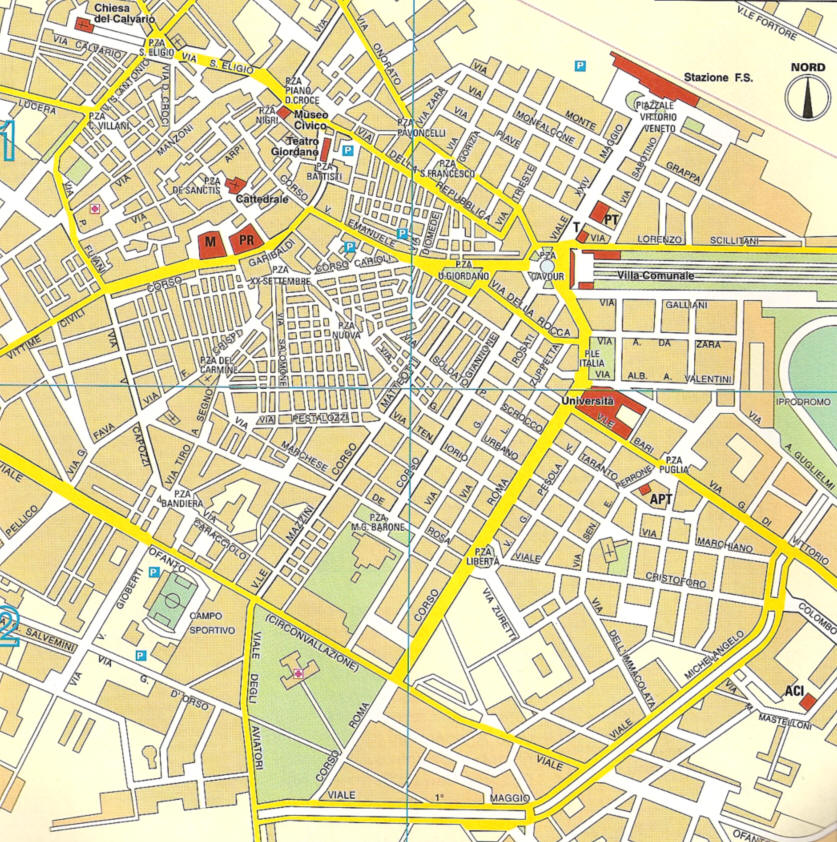 Foggia downtown map