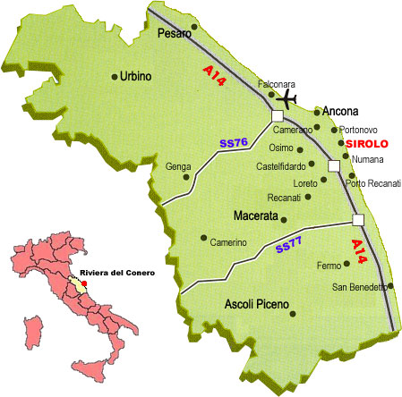 Forli province map