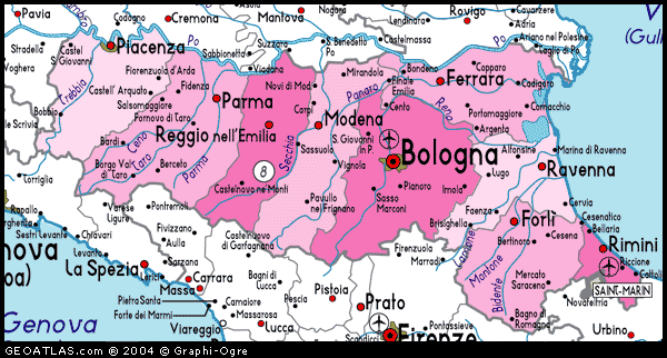 Imola regional map