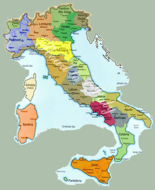 Italy Provinces Map
