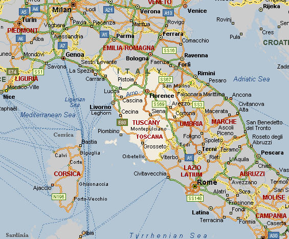 italy Livorno political map