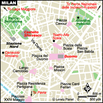 downtown milan map