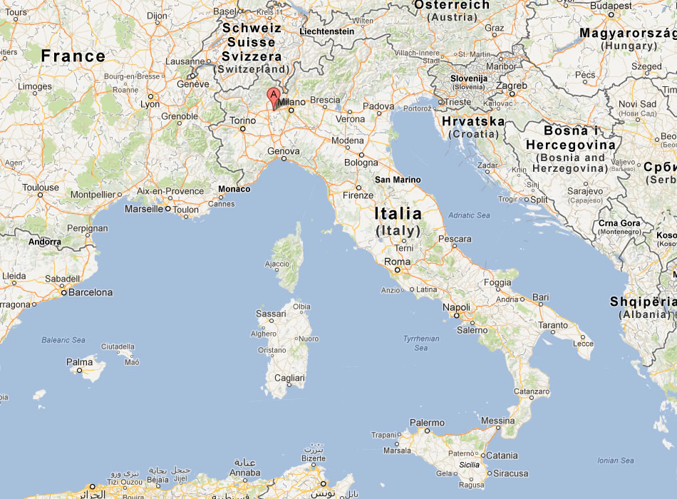 map of Novara italy