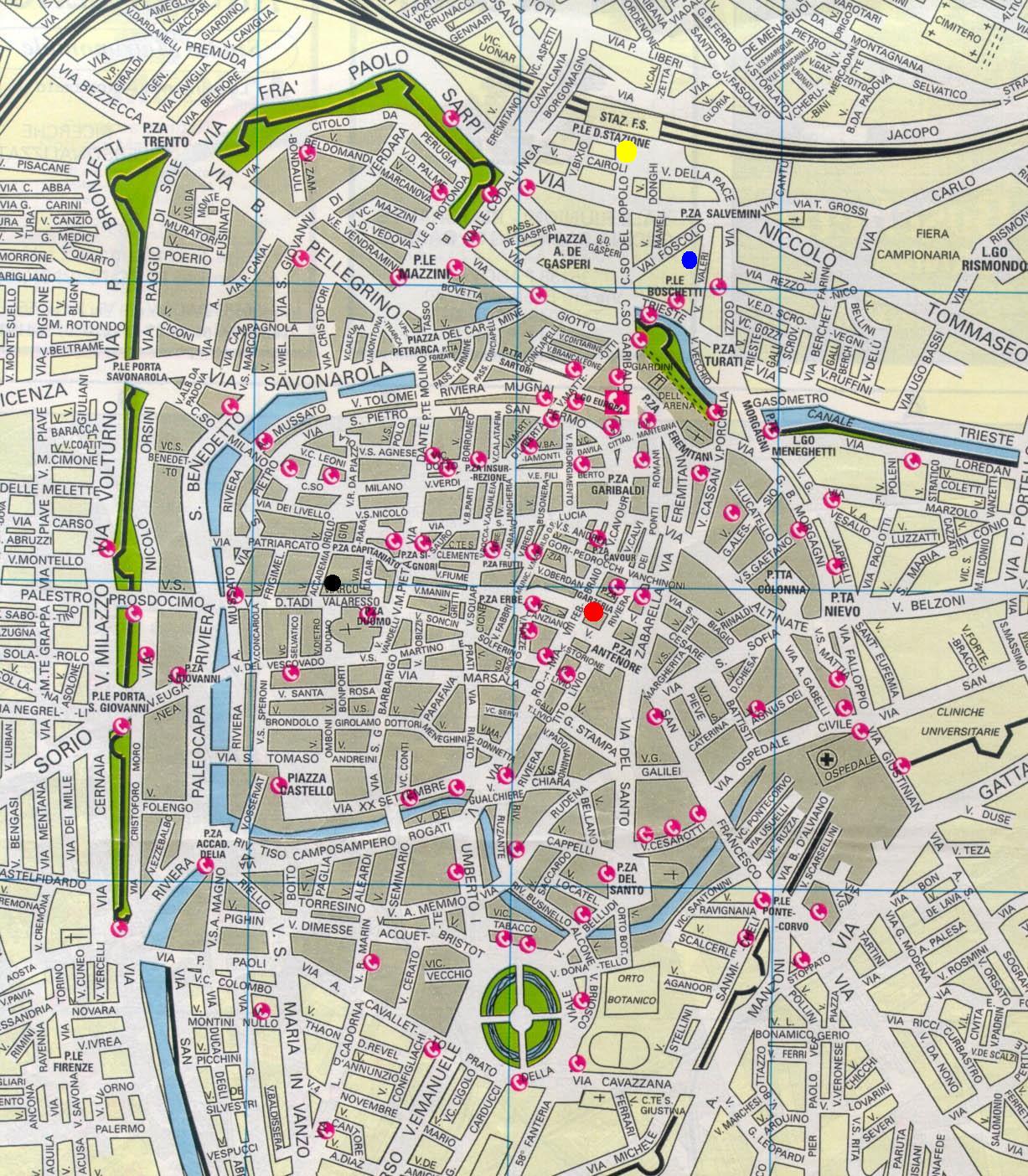 Padua center map.