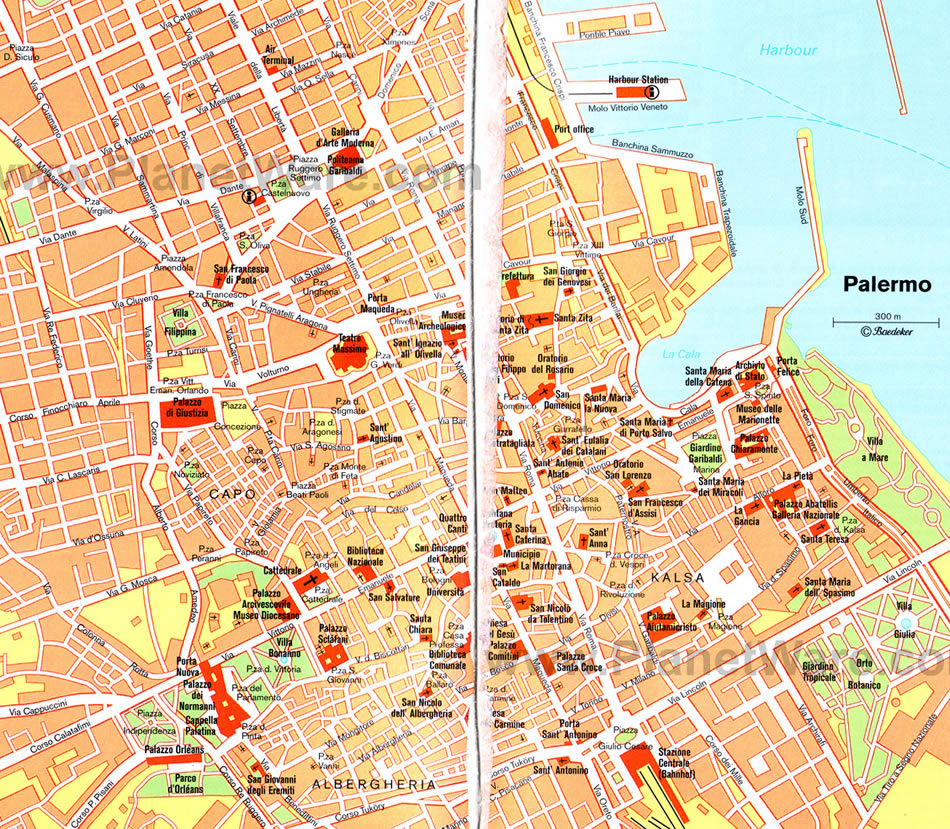 Palermo downtown map