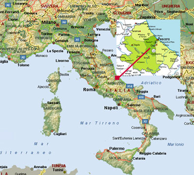 Pescara map italy