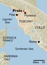 Prato province map