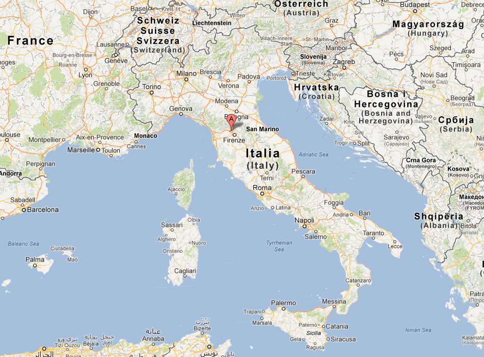 map of Prato italy