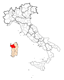 Sassari province map