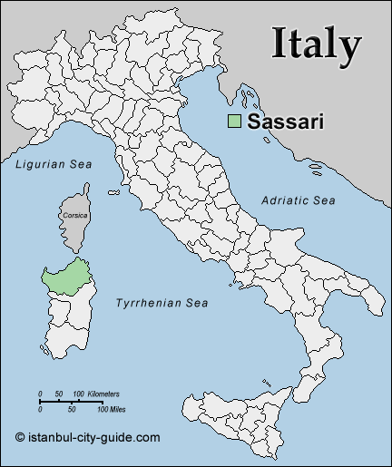 italy Sassari map