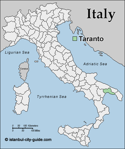 italy Taranto map
