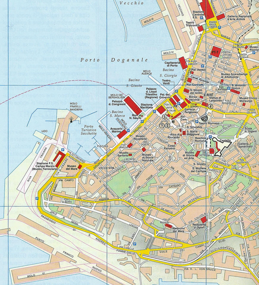 tourist map of trieste italy