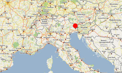 udinese italy location map