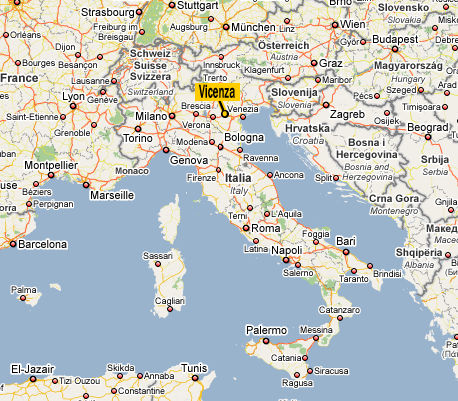 Vicenza italy map