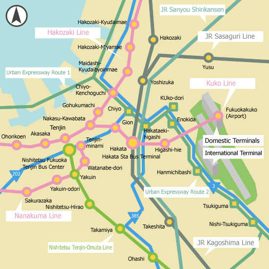 Fukuoka metro map
