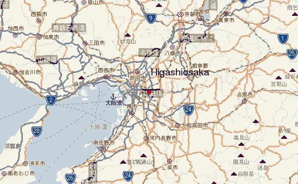 Higashiosaka map