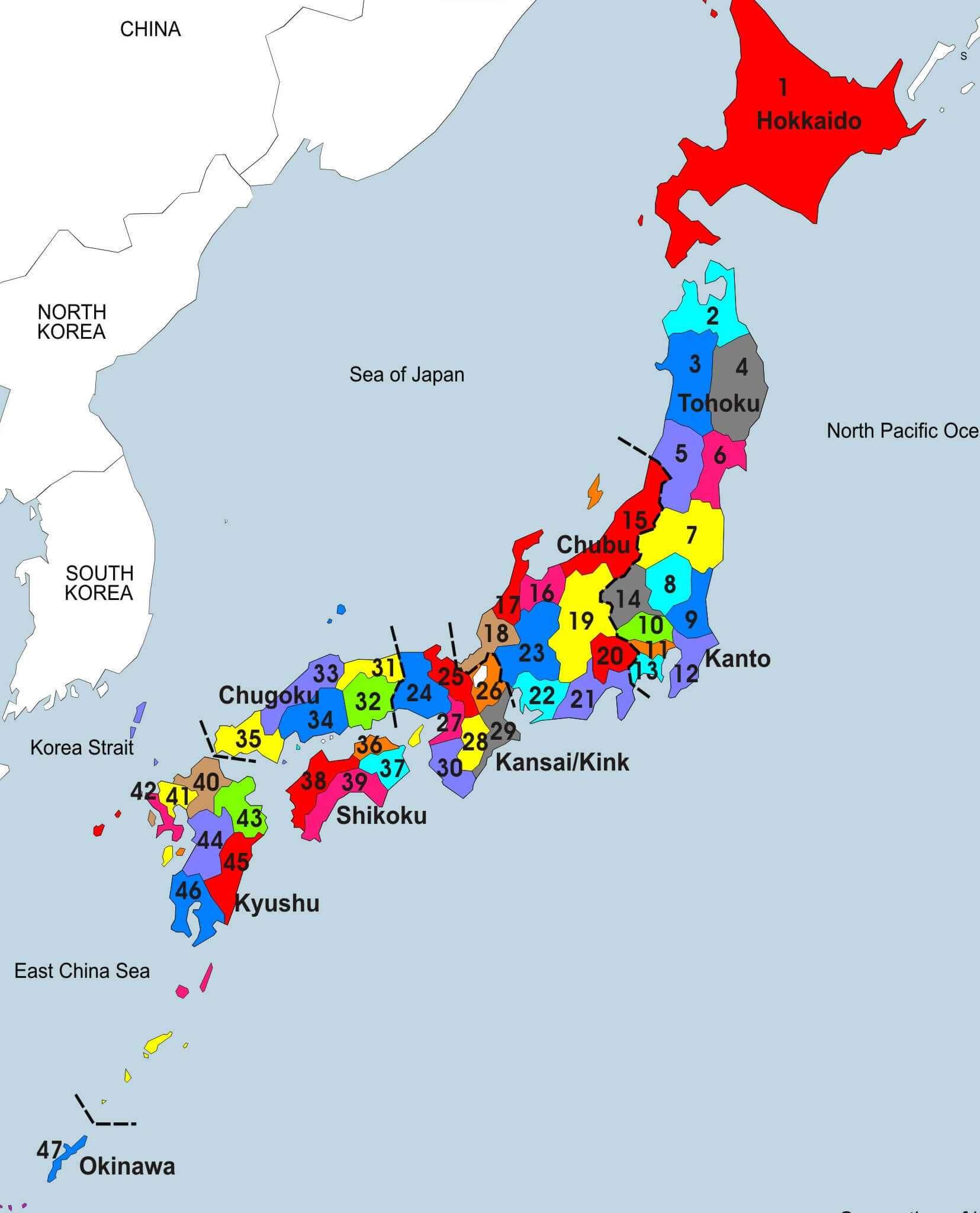 japan provinces map