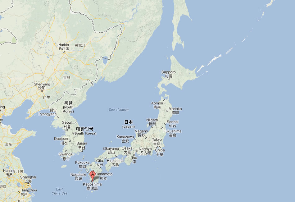 map of Kagoshima japan