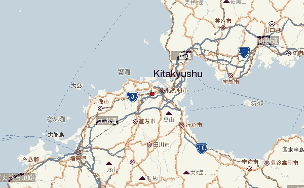 Kitakyushu city map
