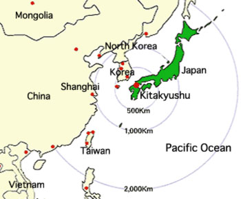 Kitakyushu regional map