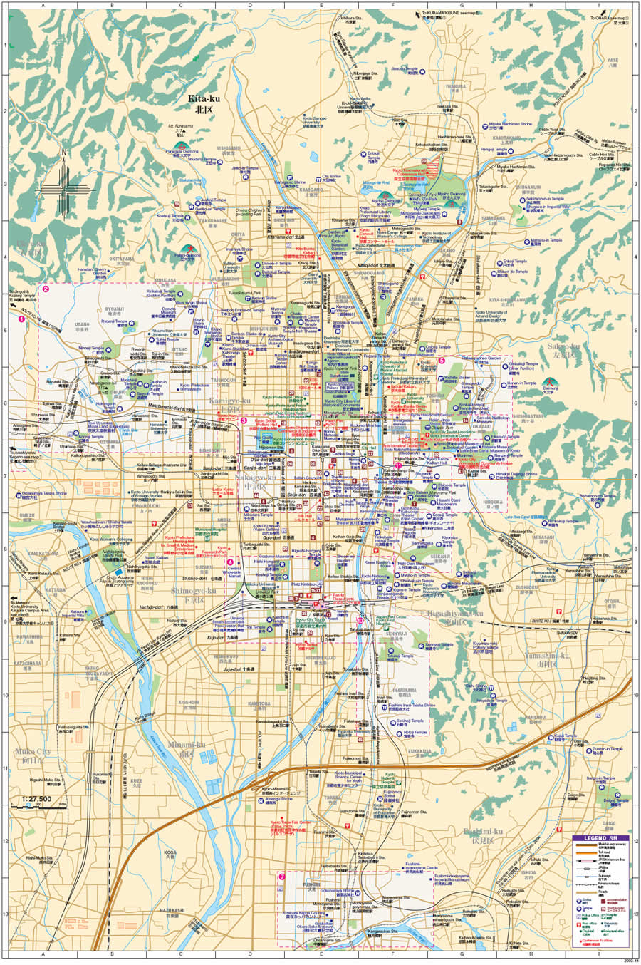 Kyoto Tourist Map
