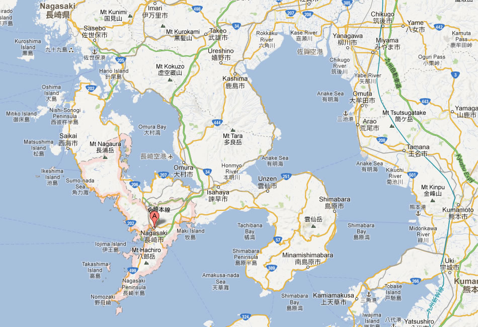 map of Nagasaki