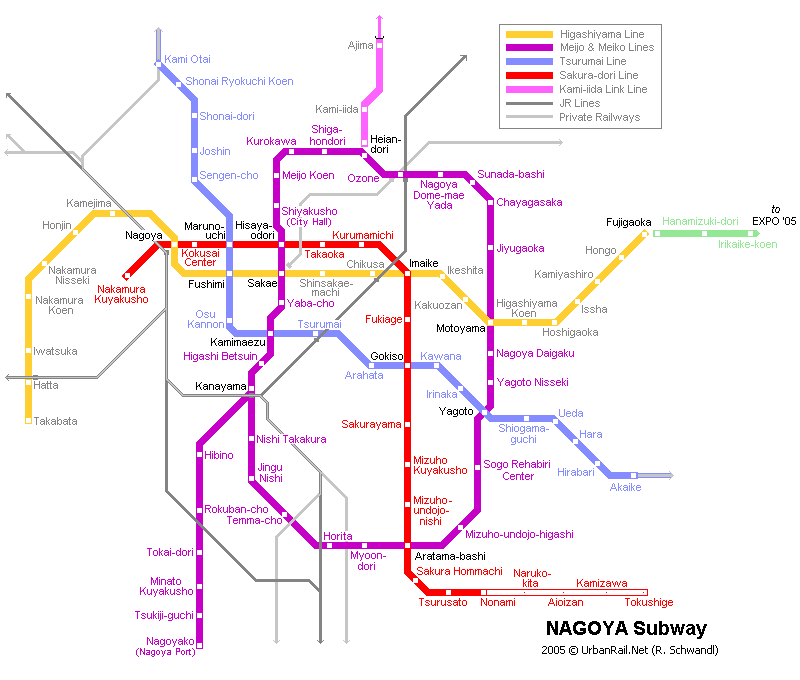 nagoya metro map