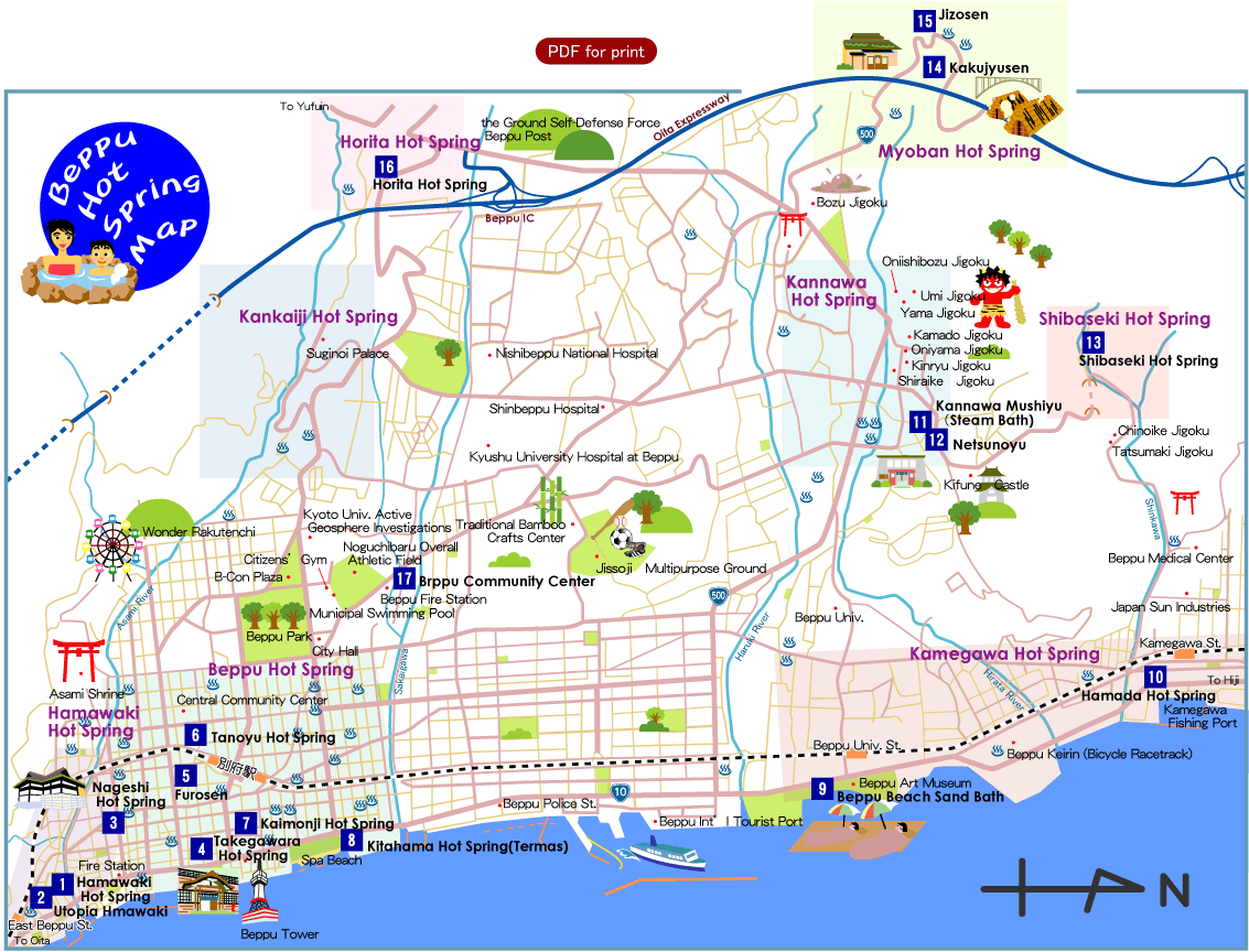 Oita tourist map