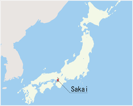 Sakai japan map