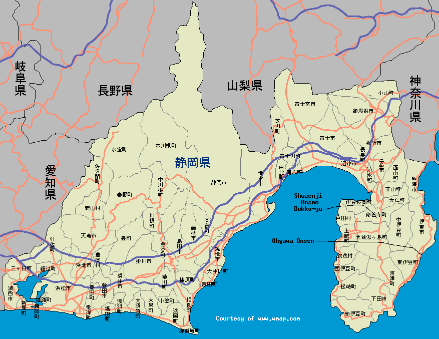 Shizuoka province map