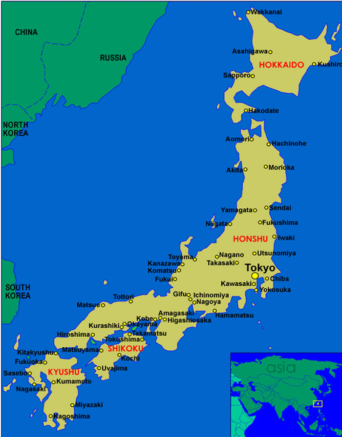 japan tokyo map