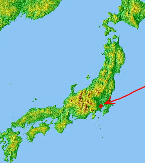 tokyo physical map japan