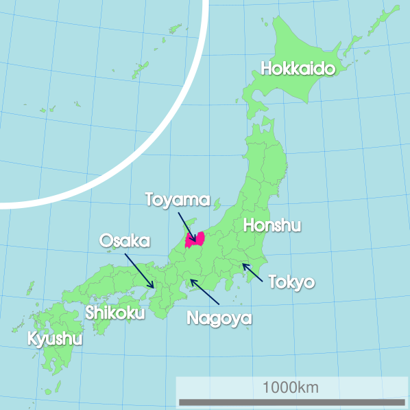 toyama japan map