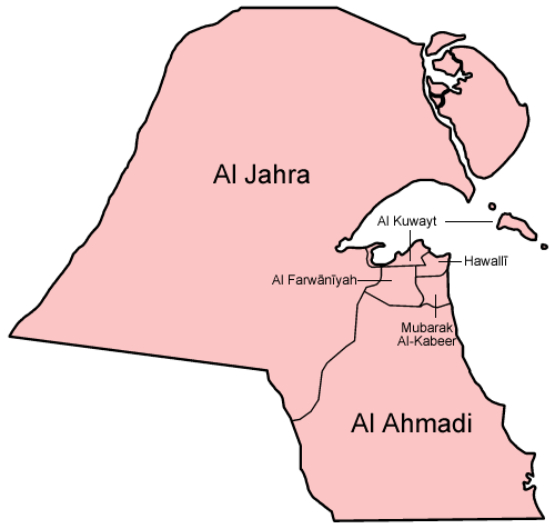 kuwait Jahra map
