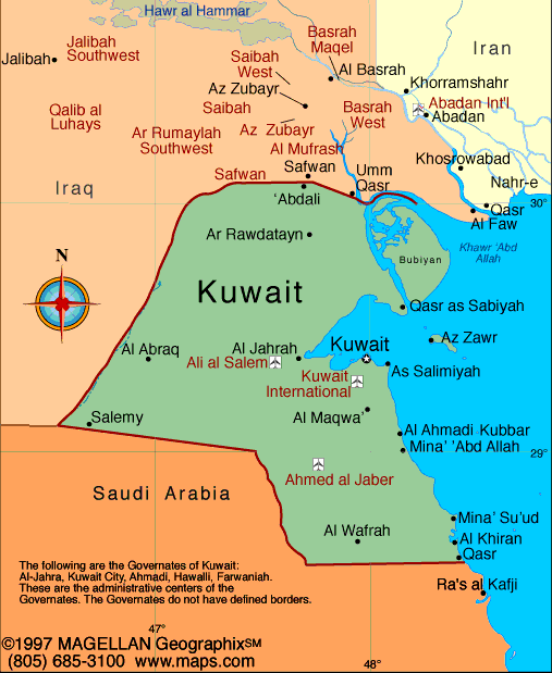 kuwait cities map
