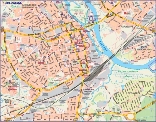 Jelgava city map