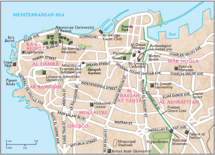 Beirut city map