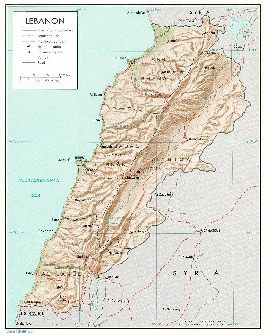 Lebanon Map