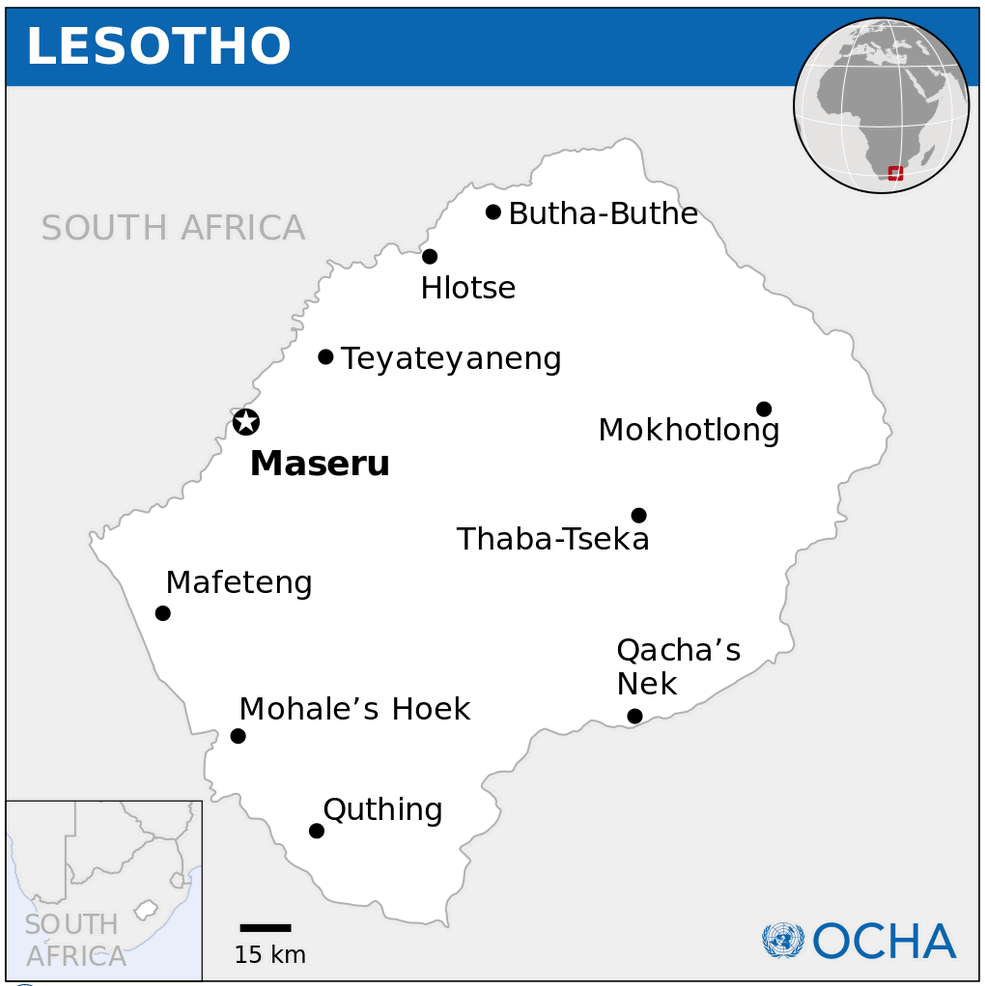 lesotho location map