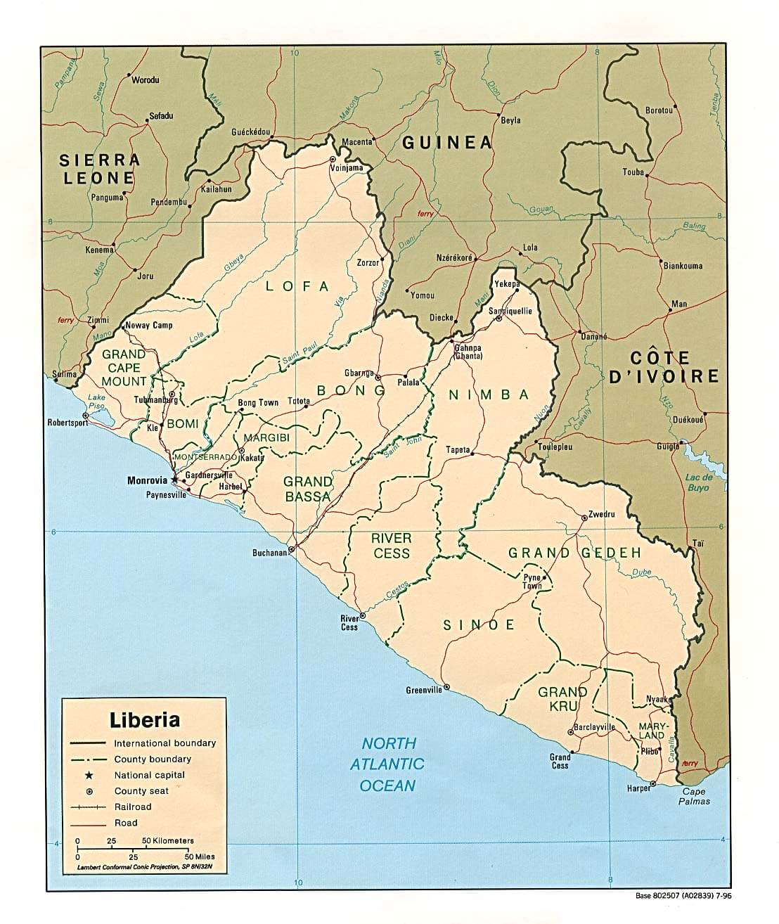 Liberia Map