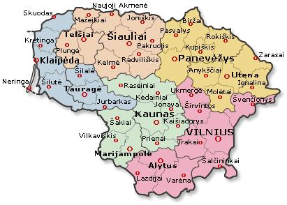 Alytus province map