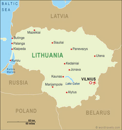 lithuania cities map