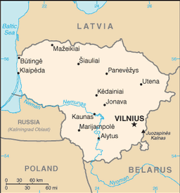 Lithuania political map Panevezys
