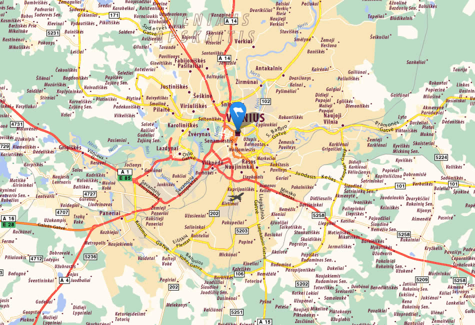 Vilnius map
