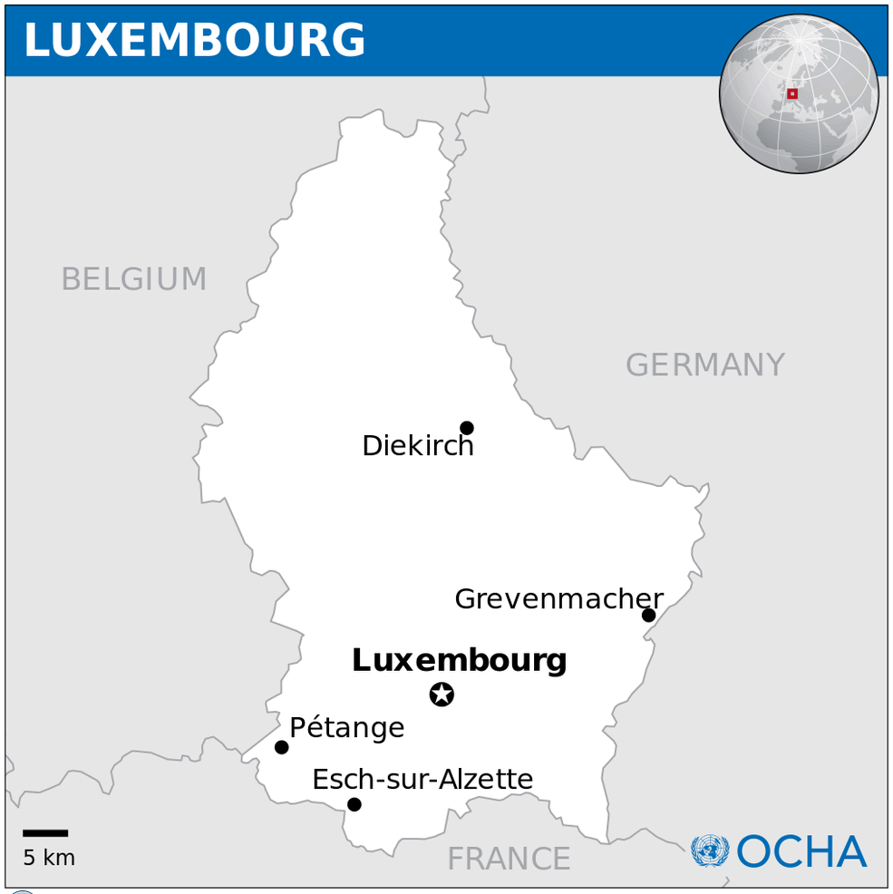 luxembourg location map
