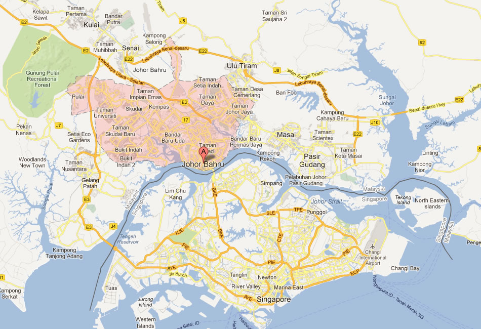 map of Johor Bahru
