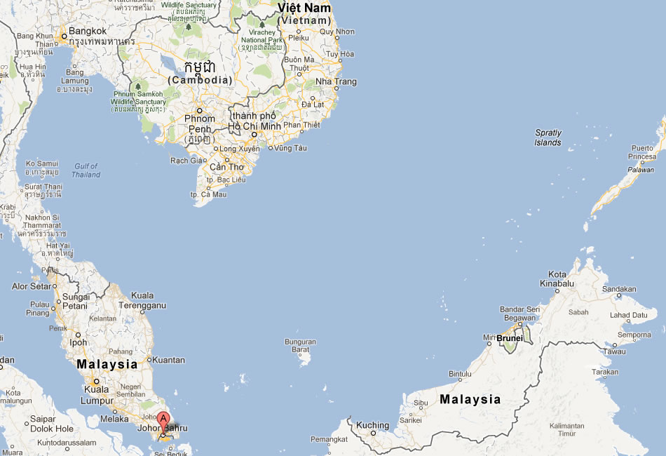 map of Johor Bahru malaysia