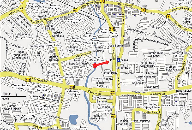 Kajang street map