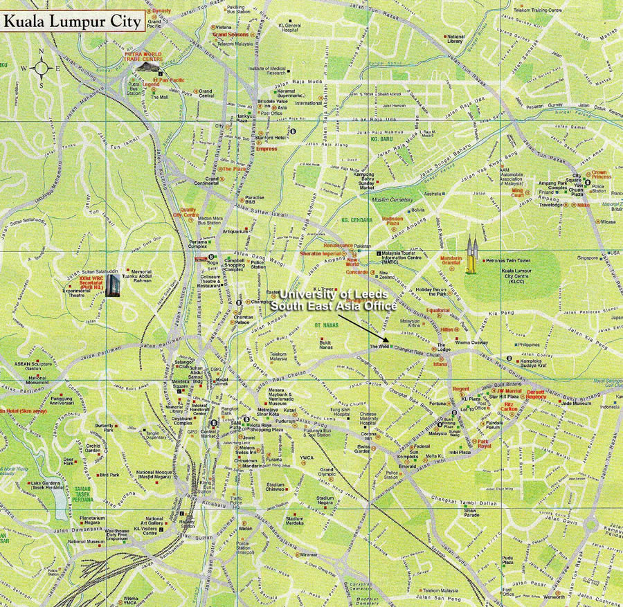 Kuala Lumpur City Tourist Map