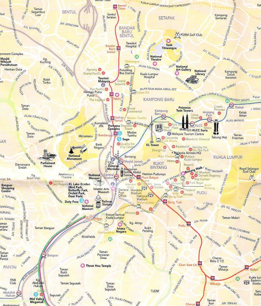 Kuala Lumpur tourist map